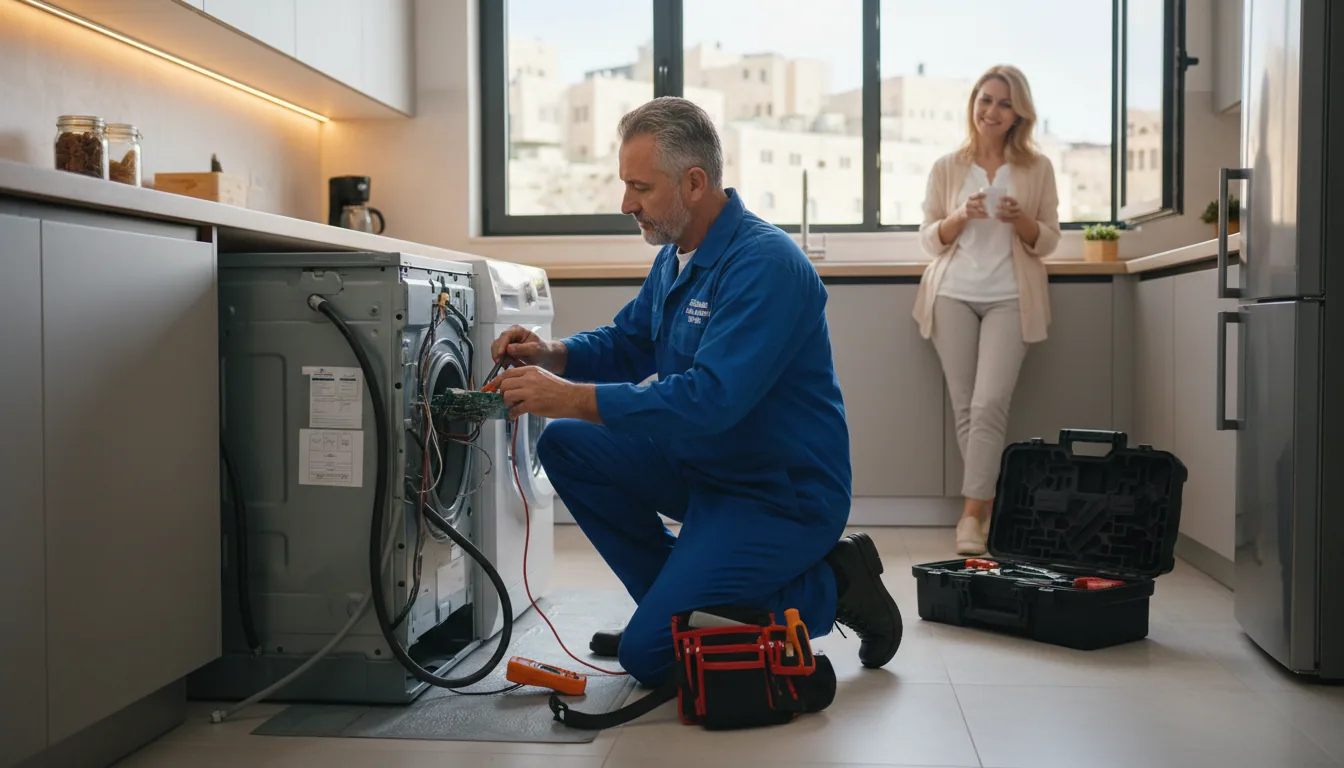 טכנאי מתקן מכונת כביסה