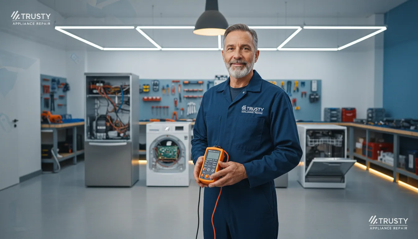 איש מקצוע ותיק עם כלי עבודה